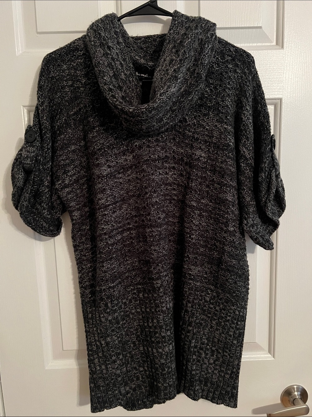 united states sweaters Charcoal Gray Cowl Neck Tunic Sweater